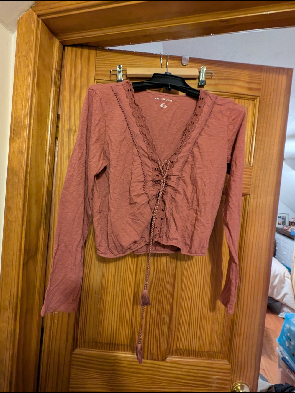 American Eagle Lightweight Crewneck Tee - Mauve